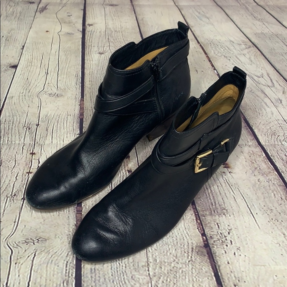 Coach Pauline black leather ankle boots